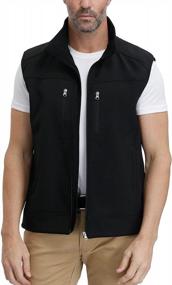 img 4 attached to Men'S Full-Zip Windproof Vest With Soft Fleece Lining And Pockets - Perfect Outerwear For Any Occasion By MOHEEN
