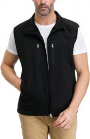 img 1 attached to Men'S Full-Zip Windproof Vest With Soft Fleece Lining And Pockets - Perfect Outerwear For Any Occasion By MOHEEN