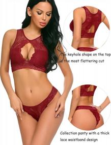 img 3 attached to Discover The Alluring ADOME Two-Piece Lace Babydoll Set For Women