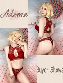 img 2 attached to Discover The Alluring ADOME Two-Piece Lace Babydoll Set For Women