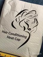 img 1 attached to Adjustable Electric Hair Care Cap For Deep Conditioning And Hair SPA With Large Screen Display Temperature And Time, Max Temperature 80℃ - Perfect For Hair Heat Treatment (Zebra Pattern) review by Elizabeth Anderson