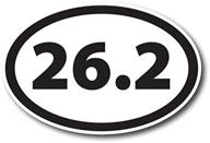 🏻 26.2 marathon black oval magnet decal, 4x6 inches - strong automotive magnet for car truck suv - magnet me up logo