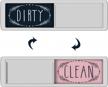 pink dishwasher magnet with cute design for kitchen organization - kitchentour clean dirty sign indicator logo