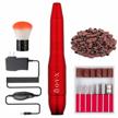20000 rpm electric nail file kit portable nail drill machine professional manicure pedicure kit with sanding bands,nail drill bits and brush for acrylic gel nails-red logo