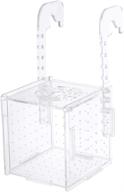 🐠 popetpop fish breeding box - isolation breeder hatchery incubator for aquarium with small suction cups - divider hatching accessory for baby fish, shrimp, clownfish, guppy logo