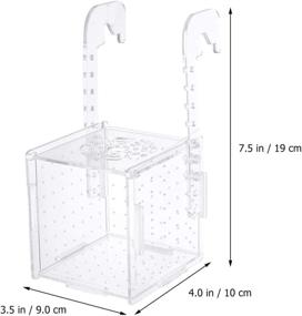 img 3 attached to 🐠 POPETPOP Fish Breeding Box - Isolation Breeder Hatchery Incubator for Aquarium with Small Suction Cups - Divider Hatching Accessory for Baby Fish, Shrimp, Clownfish, Guppy