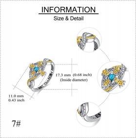 img 1 attached to Женское кольцо из стерлингового серебра с кельтским крестом, ювелирные изделия, христианский подарок для женщин