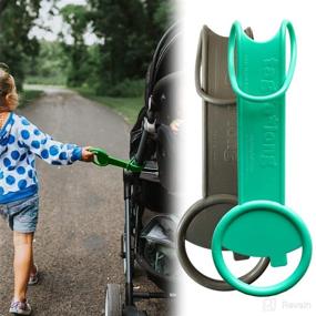 img 4 attached to Teal &amp; Titanium Tagalong Stroller Accessory - Essential for Toddler Safety, Keeps Kids Close - Perfect Travel Accessory for Strollers, Luggage, Shopping Carts - Must-Have for Disney Trips - 2 Pack