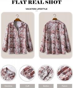 img 4 attached to Trendy And Chic: ZXZY Women'S Soft Floral Hawaiian Shirt For A Stylish Look
