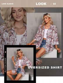img 1 attached to Trendy And Chic: ZXZY Women'S Soft Floral Hawaiian Shirt For A Stylish Look