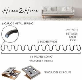 img 3 attached to Revive Your Sofa With House2Home 18 Couch Spring Repair Kit - Includes 4 Springs, Upholstery Clips, Stay Wire, And Installation Guide To Fix Sagging Cushions And Support