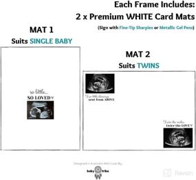 img 3 attached to BABY SHOWER GUEST BOOK FRAME | SonogramUltrasound Picture Frame | Sign with 2 Mats | One Baby or Twins | 12 inch Wx14.5 inch H | Pregnancy Baby Keepsake Gift | Mom to Be Gift (Natural Oak) Large
