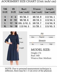 img 1 attached to Elegant Women'S Audrey Hepburn Style Midi Dress With Puff Sleeves, Belt, And Pockets - Perfect For Any Occasion