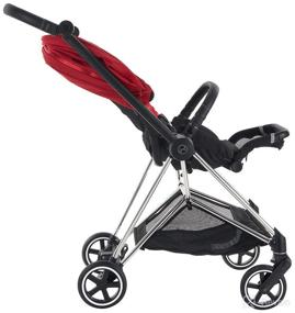 img 2 attached to 👶 Cybex Mios 2 Complete Stroller - One-Hand Compact Fold, Reversible Seat, Smooth Ride All-Wheel Suspension, Extra Storage, Adjustable Leg Rest - True Red Seat with Chrome/Black Frame