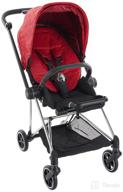 👶 cybex mios 2 complete stroller - one-hand compact fold, reversible seat, smooth ride all-wheel suspension, extra storage, adjustable leg rest - true red seat with chrome/black frame логотип