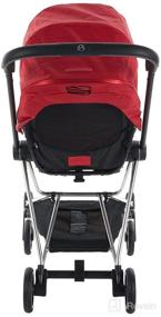 img 1 attached to 👶 Cybex Mios 2 Complete Stroller - One-Hand Compact Fold, Reversible Seat, Smooth Ride All-Wheel Suspension, Extra Storage, Adjustable Leg Rest - True Red Seat with Chrome/Black Frame