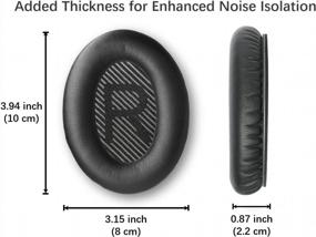 img 2 attached to Black Ear-Pad Cushions For Improved Comfort On Bose QuietComfort-35 (QC-35) And QuietComfort-35 II (QC-35 II) Over-Ear Headphones