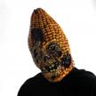 scary burn corn mask for cosplay | latex horror masquerade props for adult halloween logo