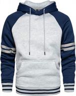 men's toloer fleece pullover hoodie with kanga pockets - long sleeve sweatshirt logo