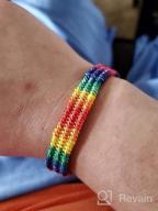 картинка 1 прикреплена к отзыву Nanafast Радужный браслет ручной работы: покажите гордость ЛГБТ с регулируемым размером дружбы браслета для геев и лесбиянок. от Russell Ross