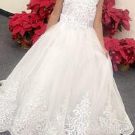 img 1 attached to Kids Puffy Tulle Ball Gown - Princess Lilac Long Girls' Pageant Dresses for Prom review by Ebony Shaw