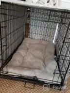 img 1 attached to Plush Reversible Pet Bed With Paw Print Design - Machine Washable And Ideal For Dog Crates - 30"X21"X2.5" Gray By SoHome review by Dan Dickey