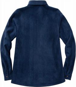 img 2 attached to Женская фланелевая рубашка-рубашка на флисовой подкладке ThCreasa от ThCreasa: теплая клетчатая рубашка на пуговицах (полностью флис из шерпа)