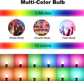 img 3 attached to E12 5W LED Light Bulbs, 40W Equivalent Candelabra Base Dimmable Color Changing RGB Cool White 5700K With Remote Control - Set Of 6