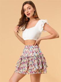 img 1 attached to Alluring Allegra: Discover Exquisite Floral Tiered X Large Women's Clothing at Skirts!