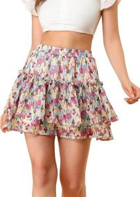 img 4 attached to Alluring Allegra: Discover Exquisite Floral Tiered X Large Women's Clothing at Skirts!