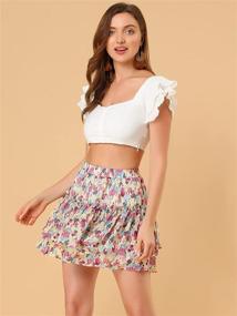 img 3 attached to Alluring Allegra: Discover Exquisite Floral Tiered X Large Women's Clothing at Skirts!