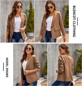 img 3 attached to Upgrade Your Work Wardrobe With BLENCOT'S Casual Blazers - Long Sleeve, Open Front Office Suits In Sizes S-2XL