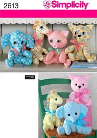 img 3 attached to Simplicity 2613: Charming Stuffed Animal Sewing Pattern for Kids and Toddlers by Elaine Heigl Designs, Universal Size