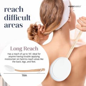 img 2 attached to Long Handle Lotion Applicator For Back And Body By MainBasics - Reach Easily 16 Inches For Optimal Coverage
