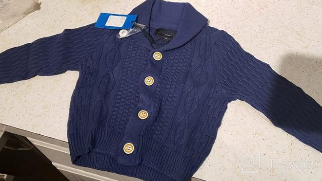 img 1 attached to Premium Quality Gioberti Kids and Boys Shawl Collar Cardigan: 100% Cotton Knitted Sweater review by Christopher Karamba