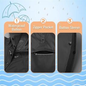 img 1 attached to Waterproof Lightweight Kids Rain Poncho Jacket Outwear Raincoat