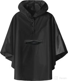 img 4 attached to Waterproof Lightweight Kids Rain Poncho Jacket Outwear Raincoat