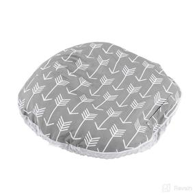 img 1 attached to Water-Resistant Newborn Lounger Cover in Unisex Gray Arrow Design - Minky Slipcover, Premium Quality Soft Wipeable Fabric (Minky Gray Arrow)