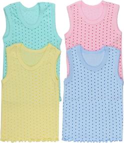 img 4 attached to ToBeInStyle Girls Pack Ruffle Tank Girls' Clothing via Tops, Tees & Blouses