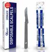 medhelp disposable scalpel 22: sterile dermablade blades with plastic handle and high carbon steel - individually wrapped for optimal safety - pack of 10 logo