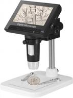 high-quality digital microscope with 4.3" led display screen, 720p video recording, 10x-1000x magnification zoom, perfect for mobile repair, soldering, jewelry appraisal, and biologic investigations logo