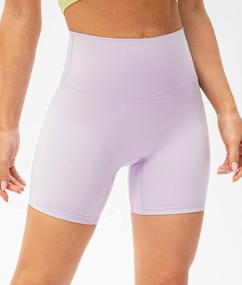 img 2 attached to Buttery Soft Yoga Shorts For Women - Lavento'S All-Day Comfort