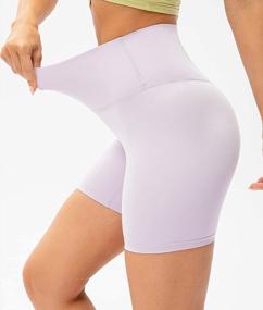 img 1 attached to Buttery Soft Yoga Shorts For Women - Lavento'S All-Day Comfort