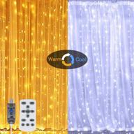 oye hoye exclusive 3 in 1 color curtain string light 10ft 300 leds window fairy string lights занавес фон оконные светильники с дистанционным управлением для свадьбы, украшения стен логотип