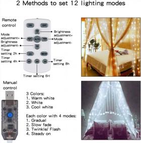 img 1 attached to OYE HOYE Exclusive 3 In 1 Color Curtain String Light 10Ft 300 LEDs Window Fairy String Lights Занавес Фон Оконные светильники с дистанционным управлением для свадьбы, украшения стен