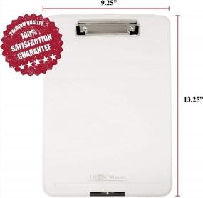 img 2 attached to Think2Master White Plastic Storage Clipboard. 25% Heavier & 25% Sturdier Heavy Duty And Won’T Flex Or Bend Like Other Brands (Compare The Weight). Storage Compartment Holds 150 Letter Sized Paper