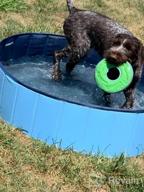 img 1 attached to Collapsible Pet Pool For Dogs, Cats, And Kids - 32 Inches In Diameter And 8 Inches In Height - Jasonwell Foldable Dog Bathing Tub In Blue review by Benjie Swindler