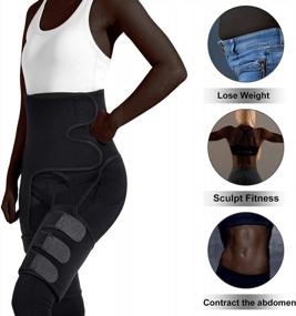 img 2 attached to Waist And Thigh Trainer For Women - 3-In-1 MIAODAM Hip Enhancer Shaper With Adjustable Fit