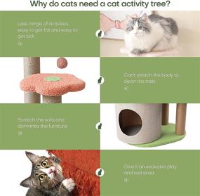 img 1 attached to 🌸 Sennaux 5-Layer Cat Tree: Adorable Flower Tower with Sisal Scratching Post for Playful Cats and Kittens