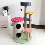 🌸 sennaux 5-layer cat tree: adorable flower tower with sisal scratching post for playful cats and kittens logo